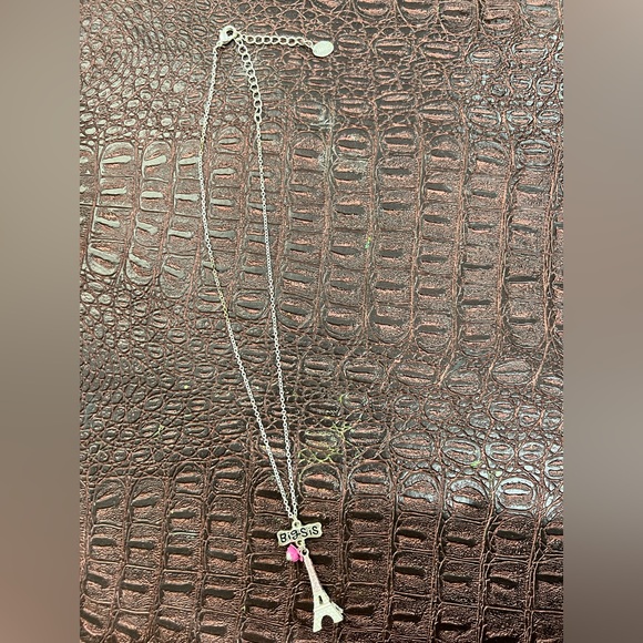 Claire's Other - Big sis big sister necklace from Claire’s chain pendant Eiffel Tower sparkly